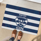 AFL Cats Football Custom Rubber Doormat Geelong Proud Indigenous Art - Aussie Hoodie