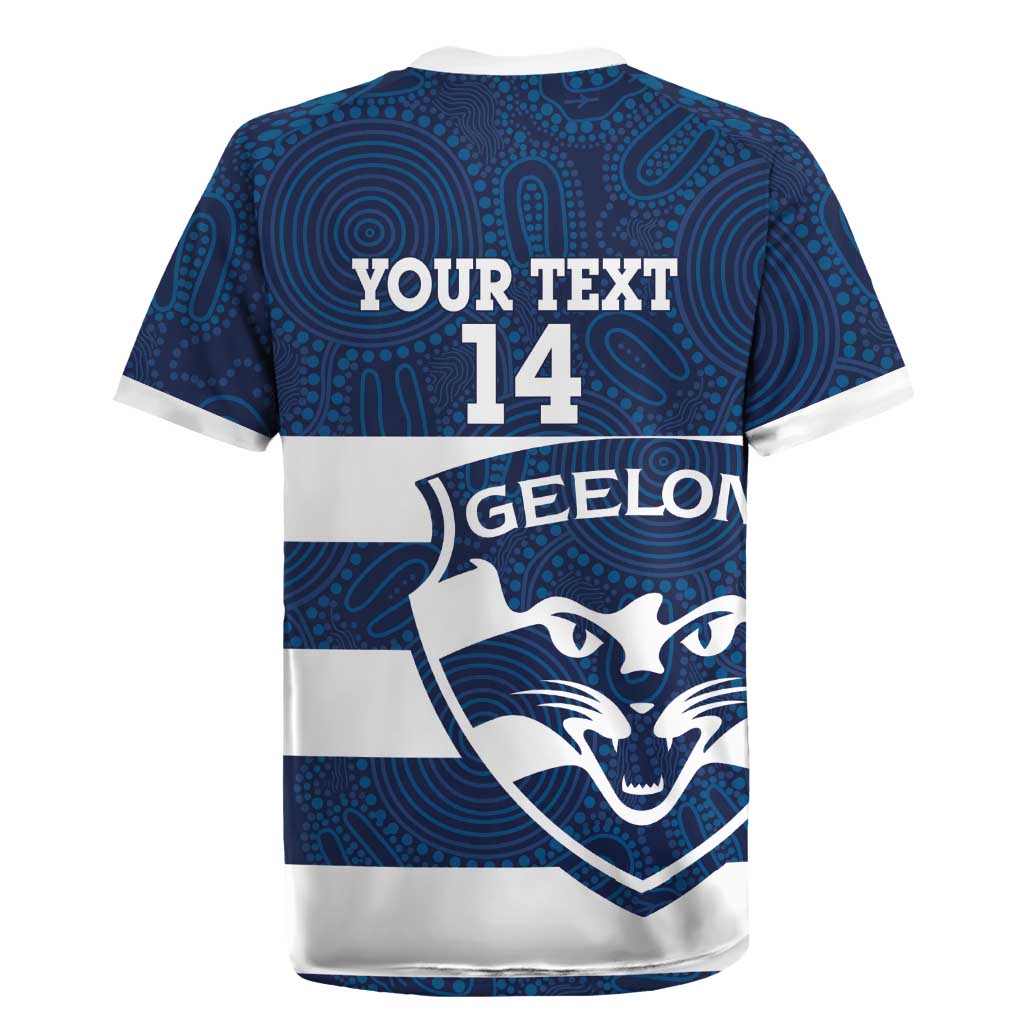AFL Cats Football Custom Rugby Jersey Geelong Proud Indigenous Art - Aussie Hoodie