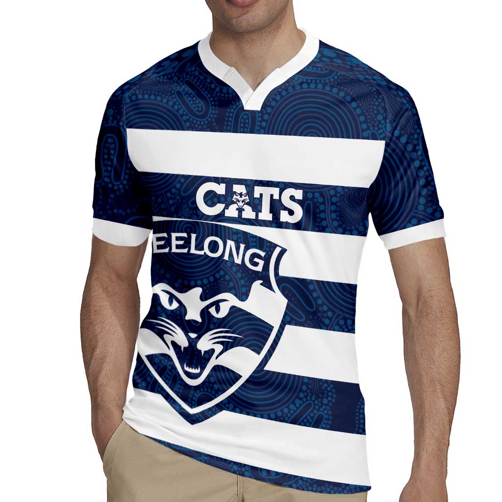 AFL Cats Football Custom Rugby Jersey Geelong Proud Indigenous Art - Aussie Hoodie