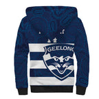 AFL Cats Football Custom Sherpa Hoodie Geelong Proud Indigenous Art - Aussie Hoodie