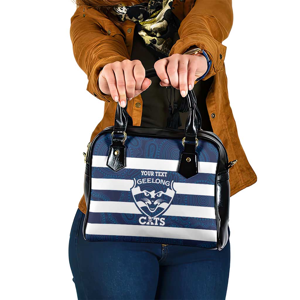 AFL Cats Football Custom Shoulder Handbag Geelong Proud Indigenous Art - Aussie Hoodie