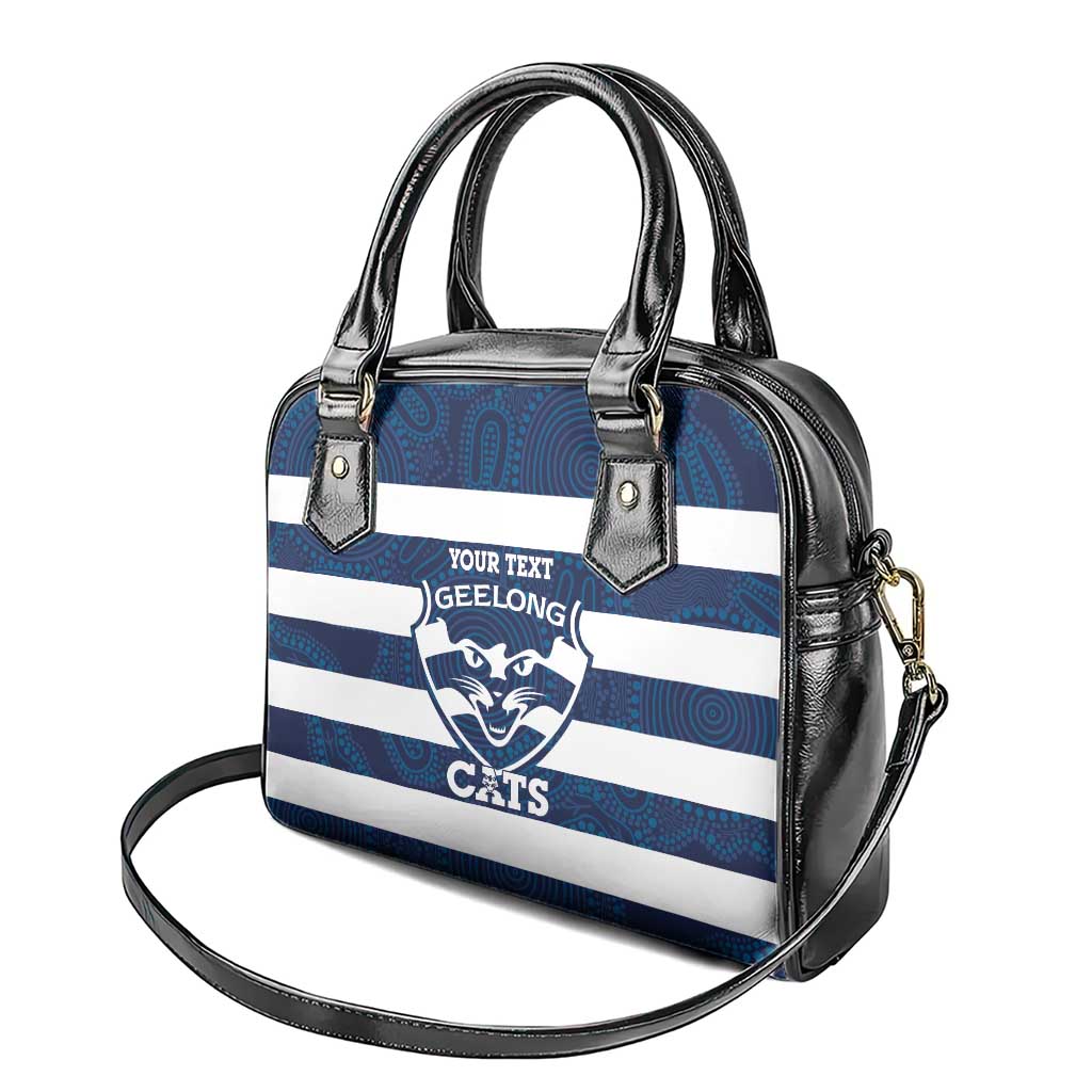 AFL Cats Football Custom Shoulder Handbag Geelong Proud Indigenous Art - Aussie Hoodie