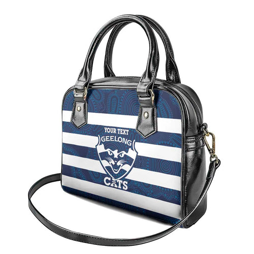 AFL Cats Football Custom Shoulder Handbag Geelong Proud Indigenous Art - Aussie Hoodie