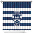 AFL Cats Football Custom Shower Curtain Geelong Proud Indigenous Art - Aussie Hoodie