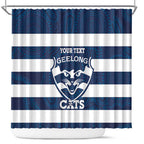AFL Cats Football Custom Shower Curtain Geelong Proud Indigenous Art - Aussie Hoodie