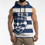 AFL Cats Football Custom Sleeveless Hoodie Geelong Proud Indigenous Art - Aussie Hoodie