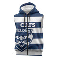 AFL Cats Football Custom Sleeveless Zip Hoodie Geelong Proud Indigenous Art LT14