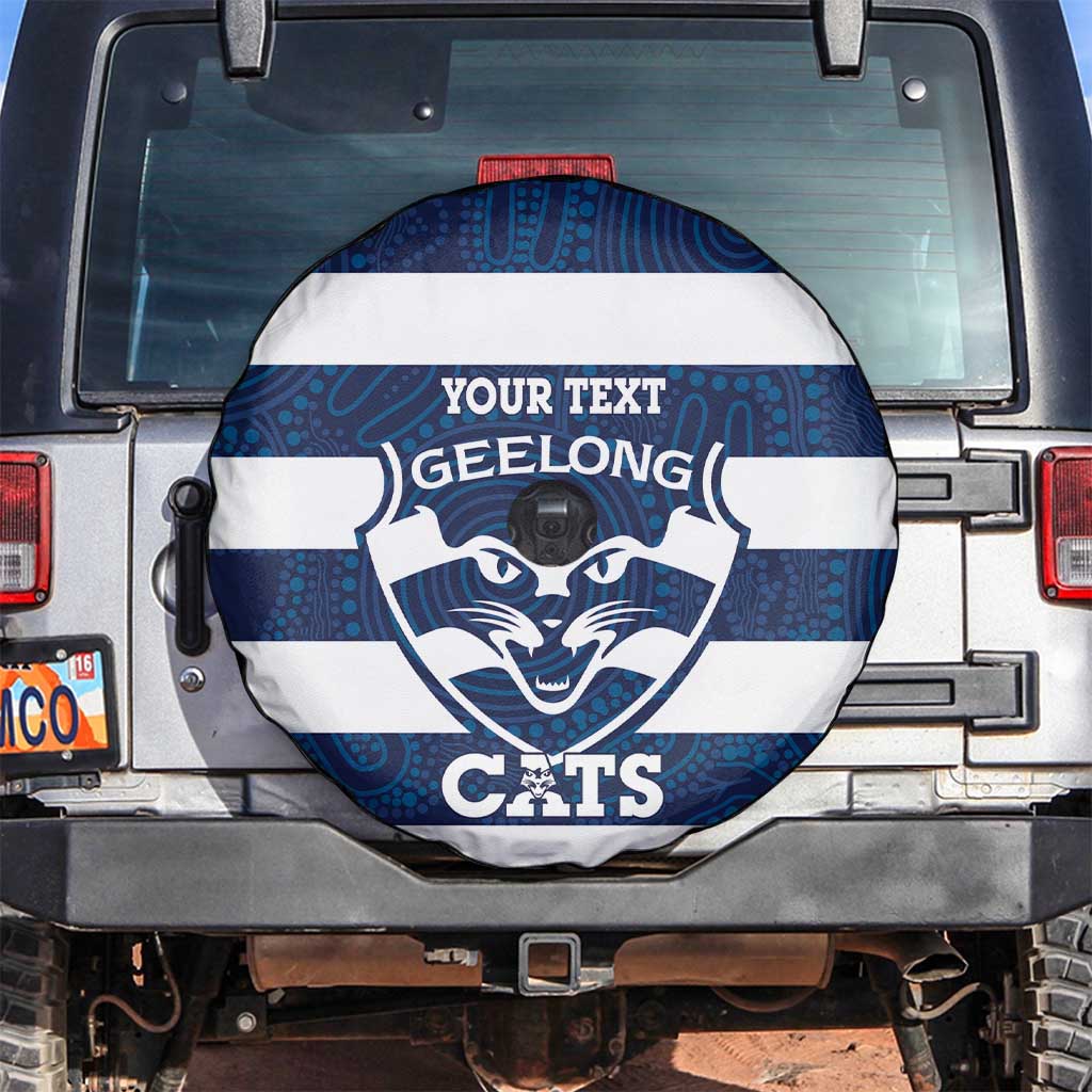 AFL Cats Football Custom Spare Tire Cover Geelong Proud Indigenous Art - Aussie Hoodie