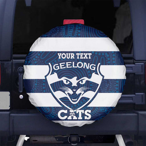 AFL Cats Football Custom Spare Tire Cover Geelong Proud Indigenous Art - Aussie Hoodie