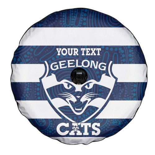 AFL Cats Football Custom Spare Tire Cover Geelong Proud Indigenous Art - Aussie Hoodie