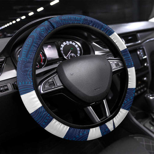 AFL Cats Football Steering Wheel Cover Geelong Proud Indigenous Art - Aussie Hoodie