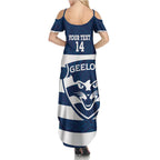 AFL Cats Football Custom Summer Maxi Dress Geelong Proud Indigenous Art - Aussie Hoodie