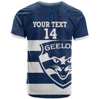 AFL Cats Football Custom T Shirt Geelong Proud Indigenous Art - Aussie Hoodie