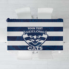 AFL Cats Football Custom Tablecloth Geelong Proud Indigenous Art - Aussie Hoodie