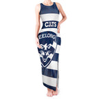 AFL Cats Football Custom Tank Maxi Dress Geelong Proud Indigenous Art - Aussie Hoodie