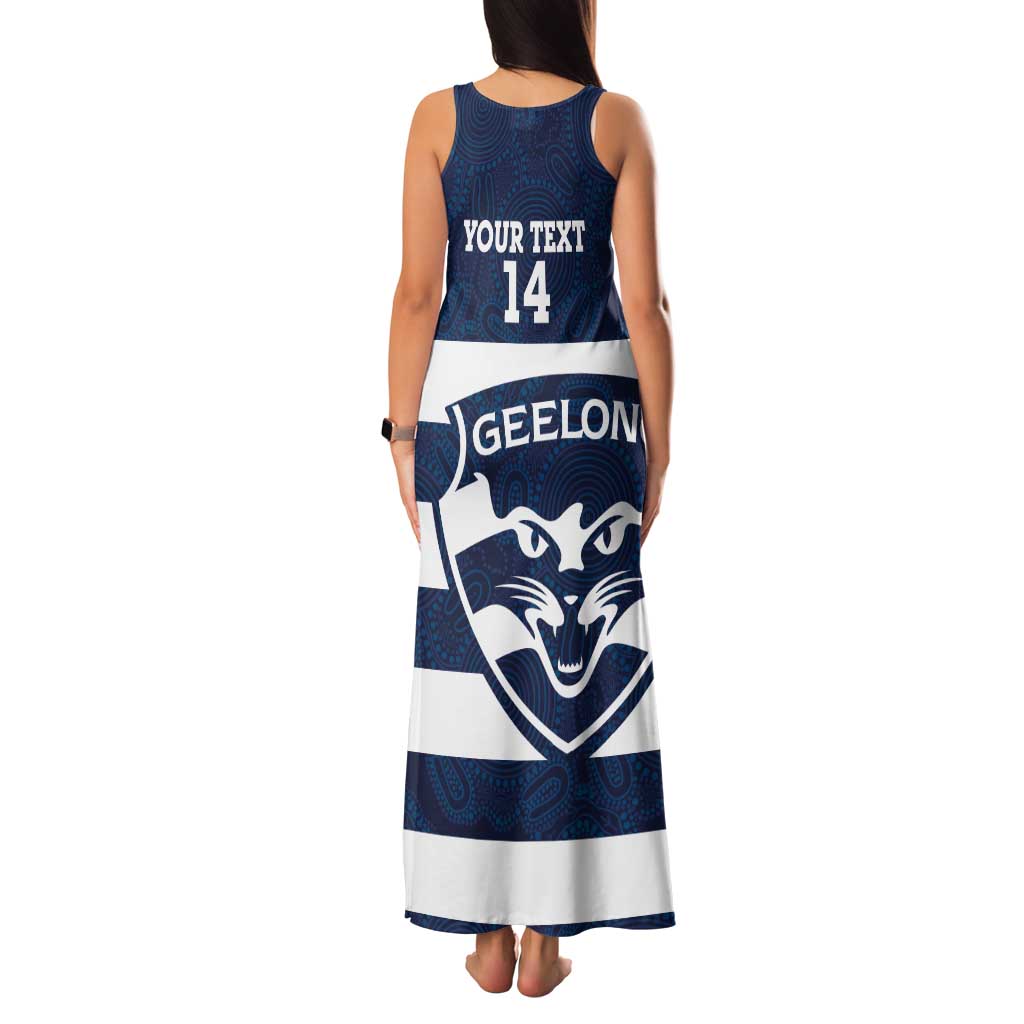 AFL Cats Football Custom Tank Maxi Dress Geelong Proud Indigenous Art - Aussie Hoodie