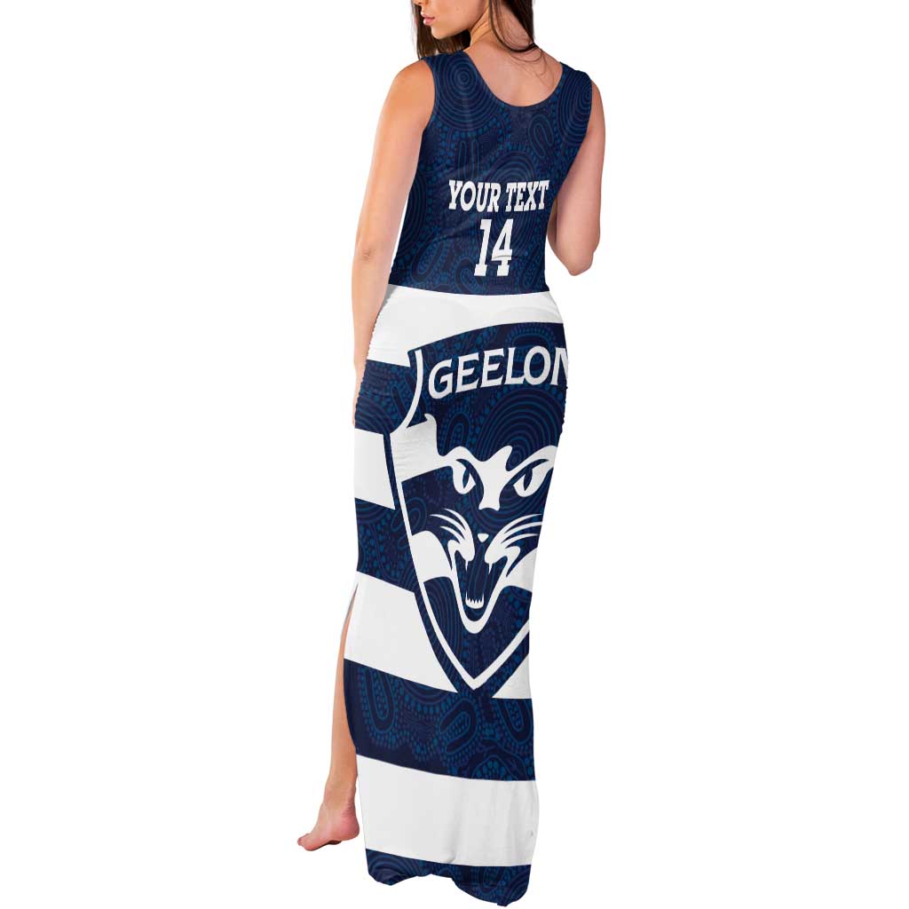 AFL Cats Football Custom Tank Maxi Dress Geelong Proud Indigenous Art - Aussie Hoodie