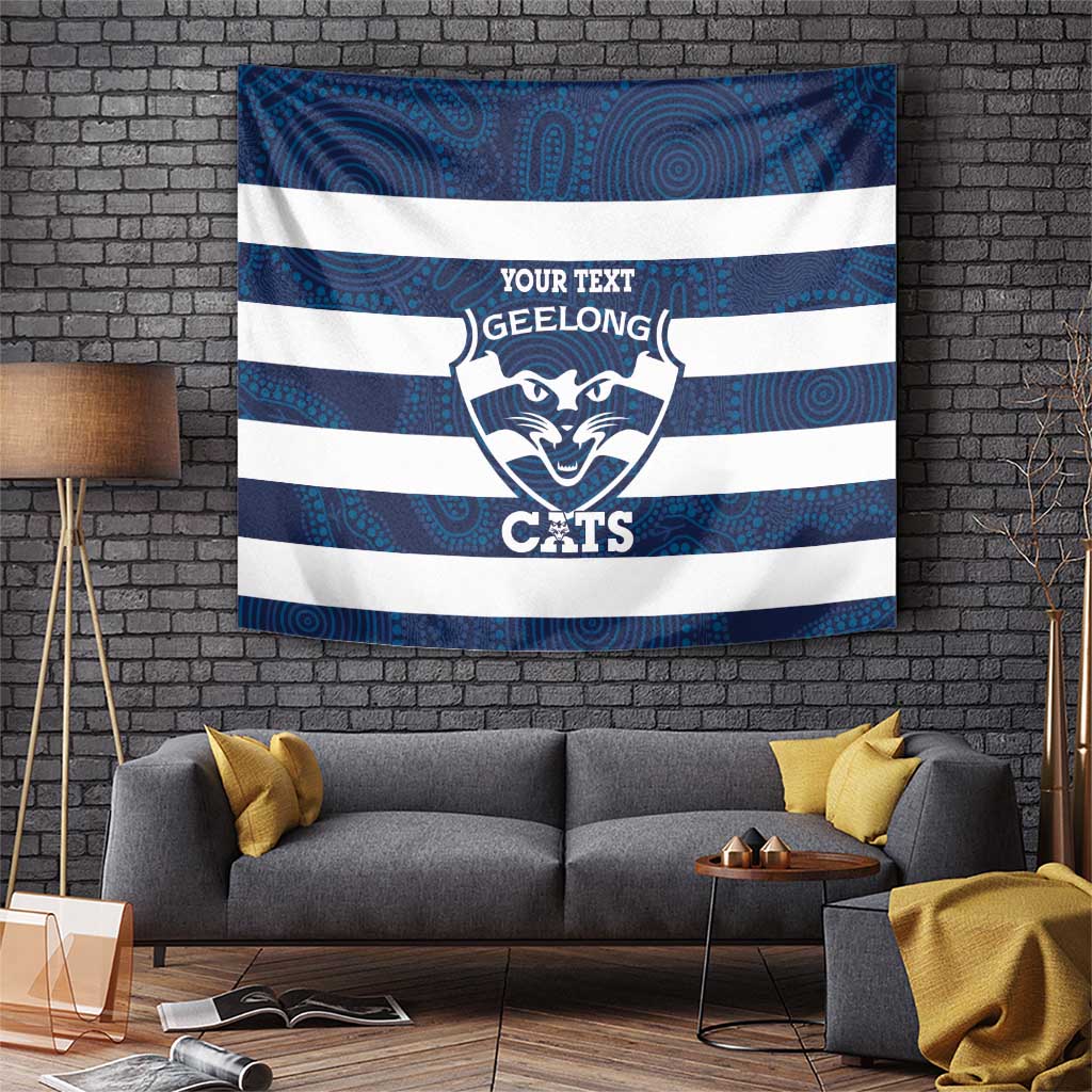 AFL Cats Football Custom Tapestry Geelong Proud Indigenous Art - Aussie Hoodie
