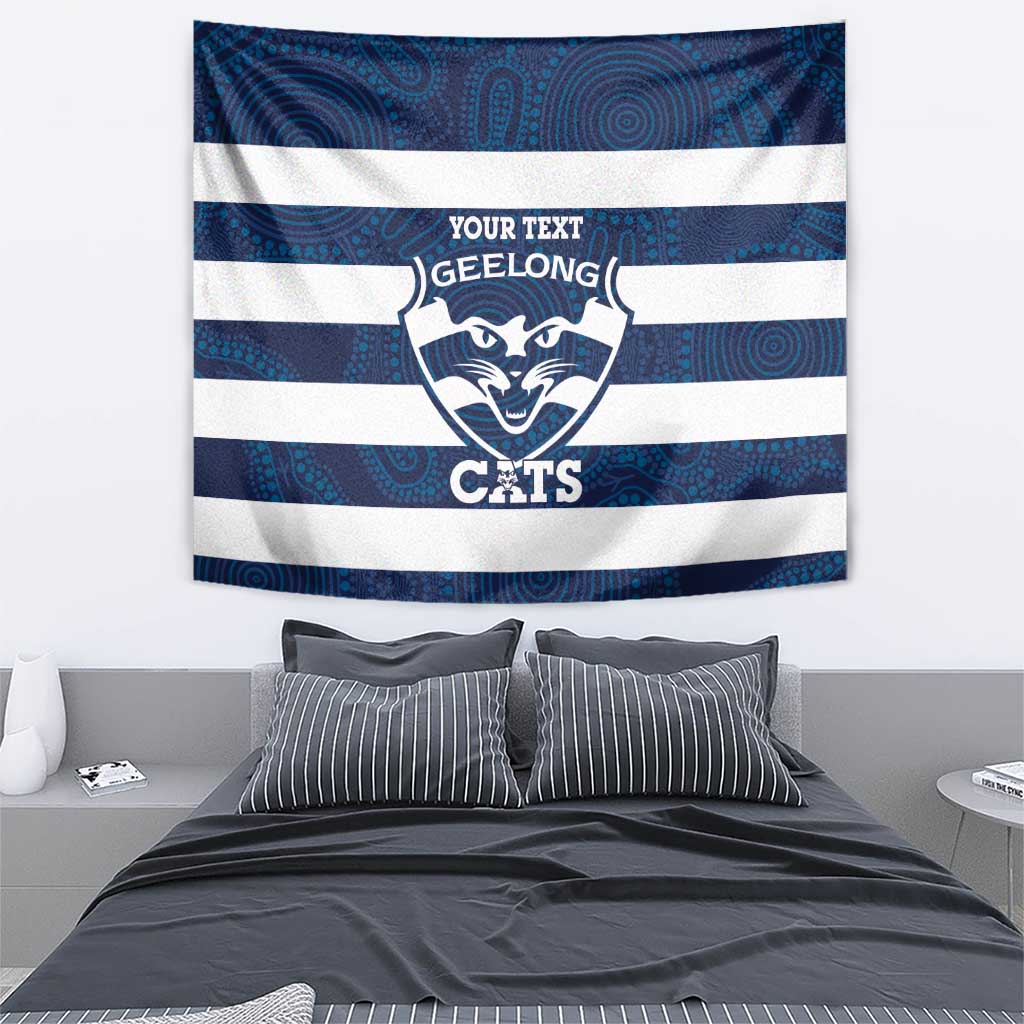 AFL Cats Football Custom Tapestry Geelong Proud Indigenous Art - Aussie Hoodie