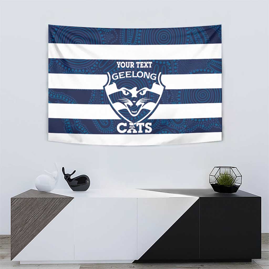 AFL Cats Football Custom Tapestry Geelong Proud Indigenous Art - Aussie Hoodie