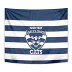 AFL Cats Football Custom Tapestry Geelong Proud Indigenous Art - Aussie Hoodie