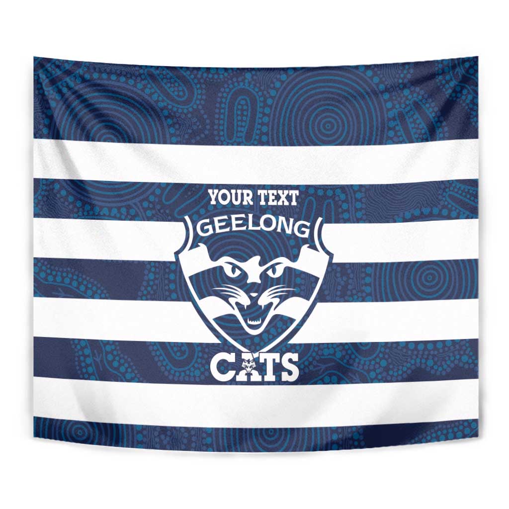 AFL Cats Football Custom Tapestry Geelong Proud Indigenous Art - Aussie Hoodie