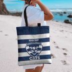 AFL Cats Football Custom Tote Bag Geelong Proud Indigenous Art - Aussie Hoodie