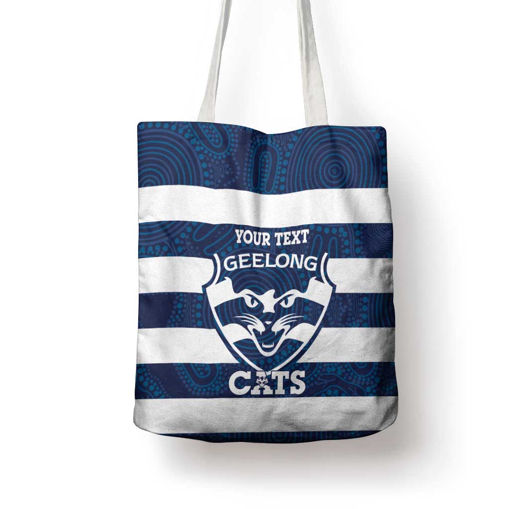 AFL Cats Football Custom Tote Bag Geelong Proud Indigenous Art - Aussie Hoodie