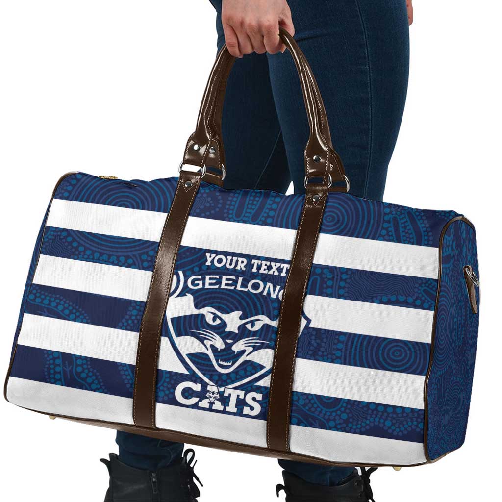 AFL Cats Football Custom Travel Bag Geelong Proud Indigenous Art - Aussie Hoodie