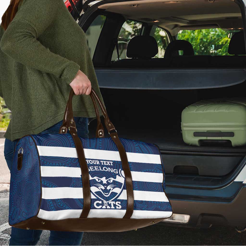 AFL Cats Football Custom Travel Bag Geelong Proud Indigenous Art - Aussie Hoodie