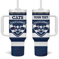 AFL Cats Football Custom Tumbler With Handle Geelong Proud Indigenous Art - Aussie Hoodie