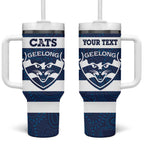 AFL Cats Football Custom Tumbler With Handle Geelong Proud Indigenous Art - Aussie Hoodie