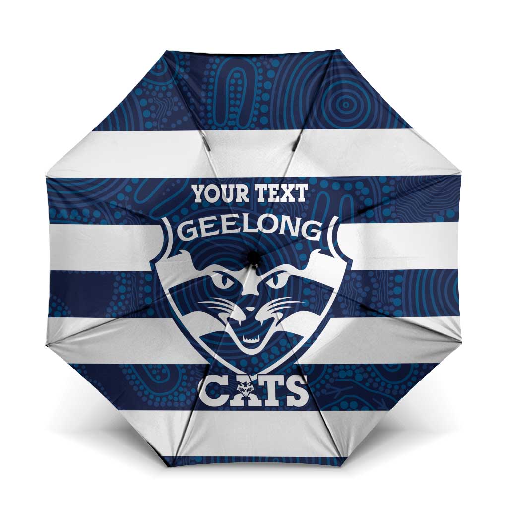 AFL Cats Football Custom Umbrella Geelong Proud Indigenous Art - Aussie Hoodie