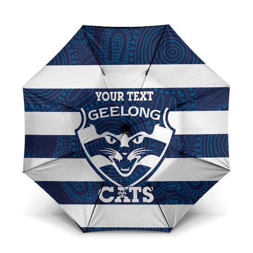 AFL Cats Football Custom Umbrella Geelong Proud Indigenous Art - Aussie Hoodie