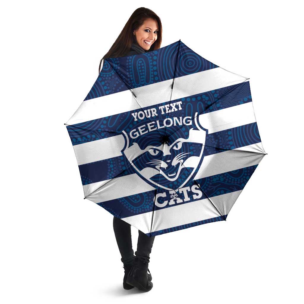 AFL Cats Football Custom Umbrella Geelong Proud Indigenous Art - Aussie Hoodie