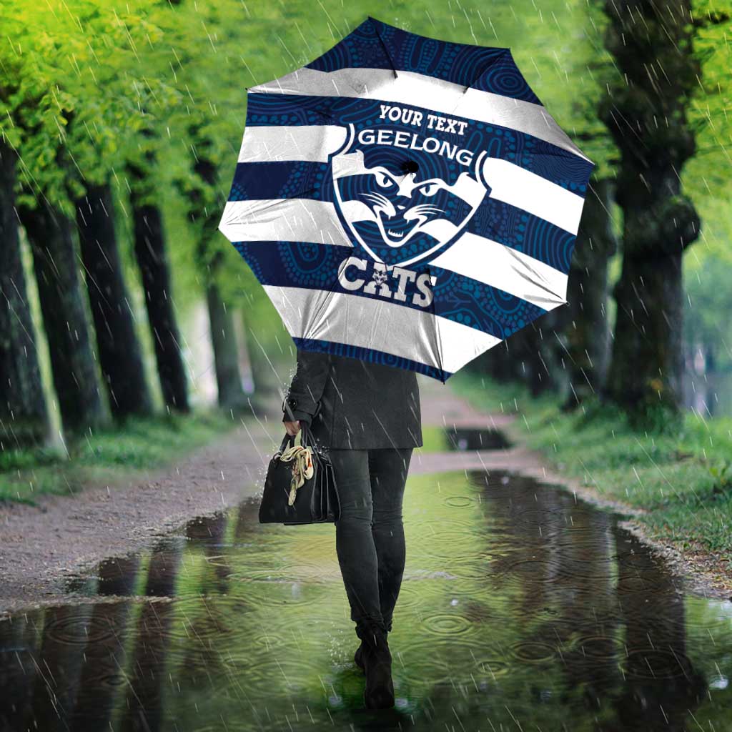 AFL Cats Football Custom Umbrella Geelong Proud Indigenous Art - Aussie Hoodie