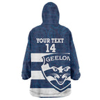 AFL Cats Football Custom Wearable Blanket Hoodie Geelong Proud Indigenous Art - Aussie Hoodie