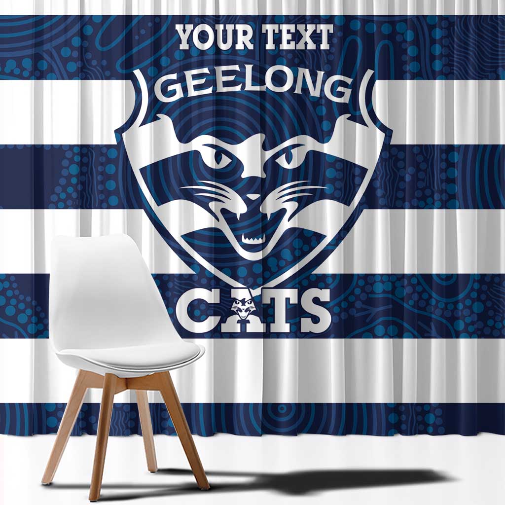 AFL Cats Football Custom Window Curtain Geelong Proud Indigenous Art - Aussie Hoodie