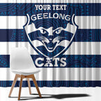 AFL Cats Football Custom Window Curtain Geelong Proud Indigenous Art - Aussie Hoodie