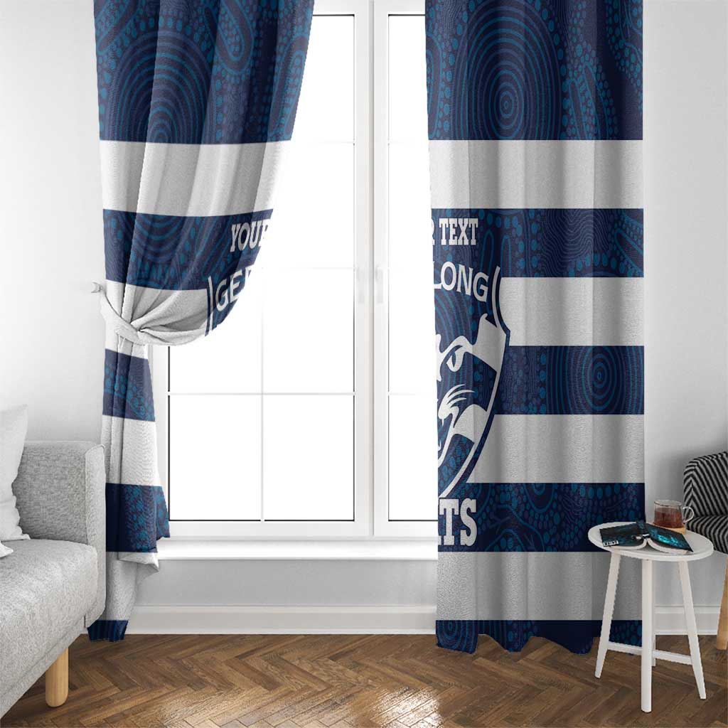 AFL Cats Football Custom Window Curtain Geelong Proud Indigenous Art - Aussie Hoodie