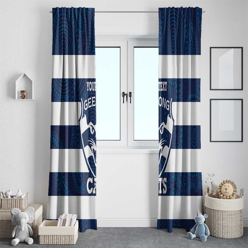 AFL Cats Football Custom Window Curtain Geelong Proud Indigenous Art - Aussie Hoodie