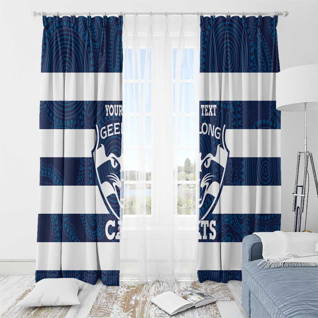AFL Cats Football Custom Window Curtain Geelong Proud Indigenous Art - Aussie Hoodie