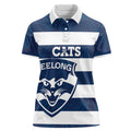 AFL Cats Football Custom Women Polo Shirt Geelong Proud Indigenous Art - Aussie Hoodie