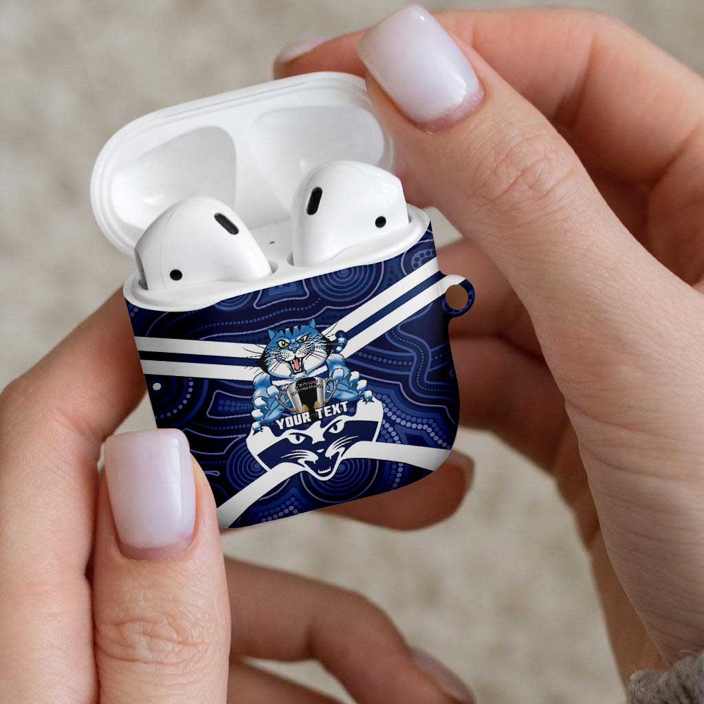 AFL Cats Football Personalised AirPods Case Final Geelong Premiers Trophy Aboriginal - Aussie Hoodie