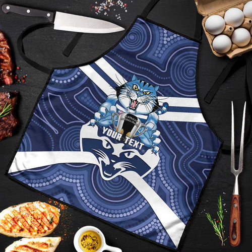 AFL Cats Football Personalised Apron Final Geelong Premiers Trophy Aboriginal - Aussie Hoodie