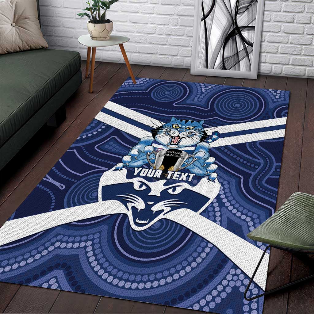 AFL Cats Football Personalised Area Rug Final Geelong Premiers Trophy Aboriginal - Aussie Hoodie