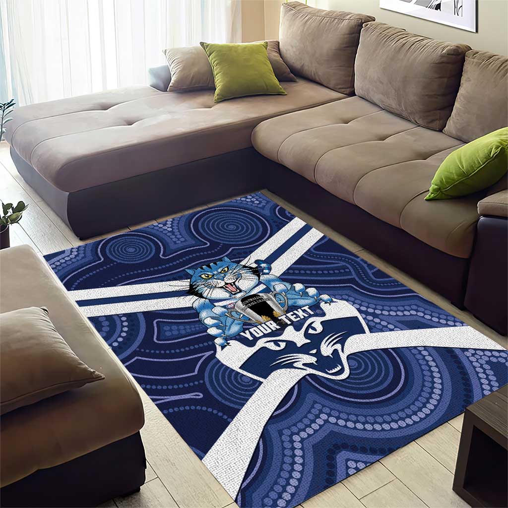 AFL Cats Football Personalised Area Rug Final Geelong Premiers Trophy Aboriginal - Aussie Hoodie