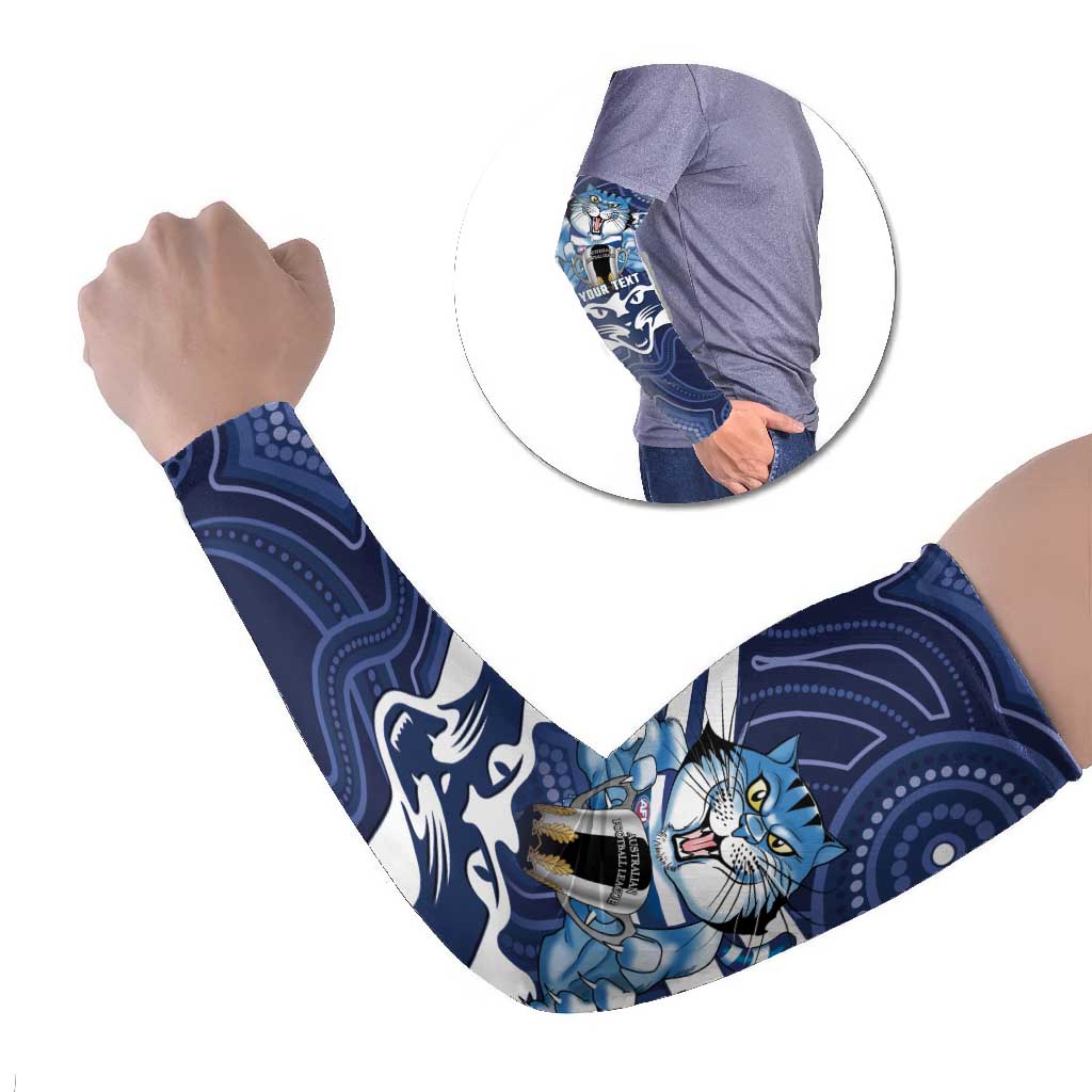 AFL Cats Football Personalised Arm Sleeves Final Geelong Premiers Trophy Aboriginal - Aussie Hoodie