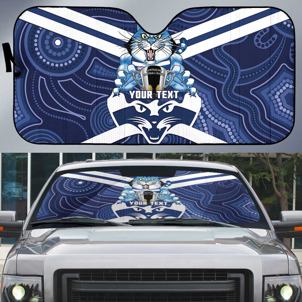 AFL Cats Football Personalised Auto Sun Shade Final Geelong Premiers Trophy Aboriginal - Aussie Hoodie