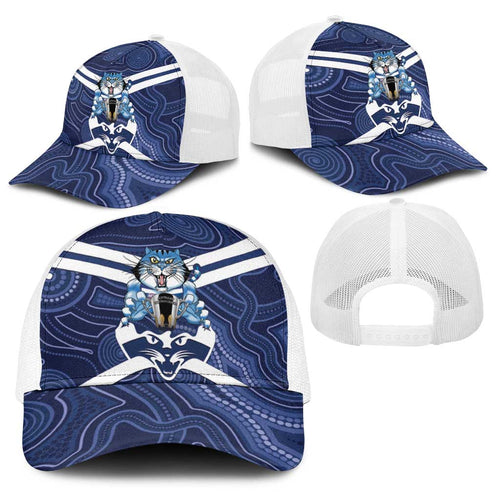 AFL Cats Football Baseball Net Cap Final Geelong Premiers Trophy Aboriginal - Aussie Hoodie